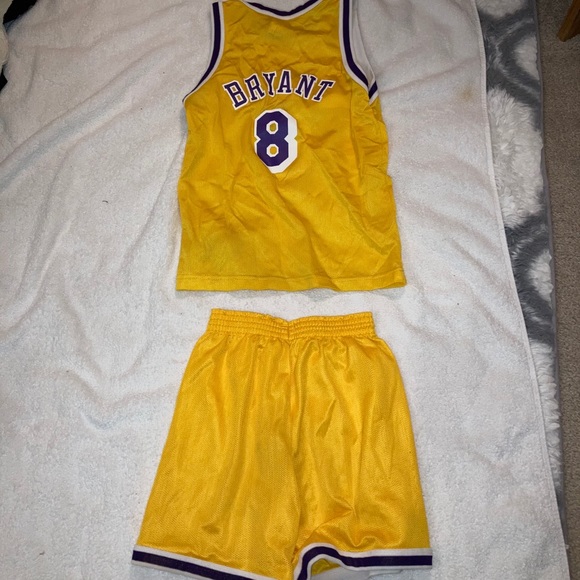 Kobe Bryant Jersey and Shorts Lakers Champion Kids Kobe Bryant Jersey and Shorts Lakers Champion Kids